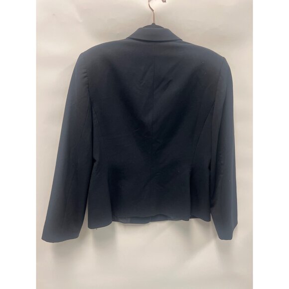 Tahari Arthur S. Levine Womens Blazer Jacket Size 12 Black Rayon Blend - Picture 3 of 8